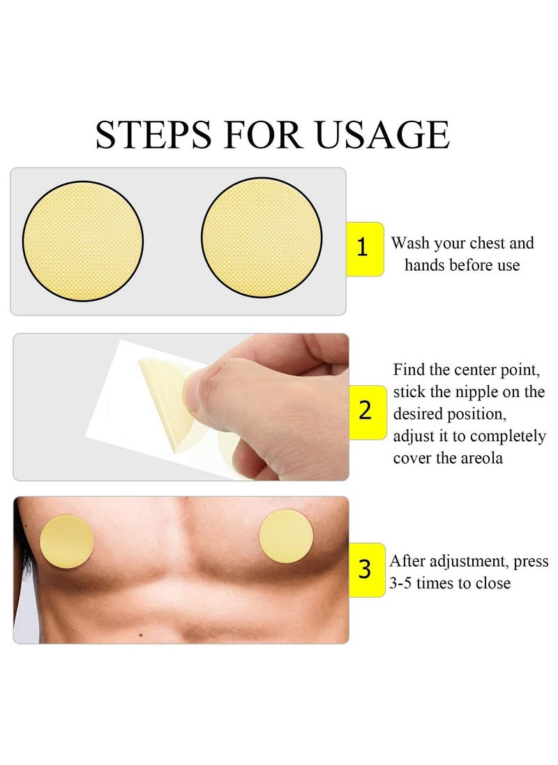 Generic - 100 Piece Self-Adhesive Nipple Guard Pasties Nipplecover Tape Set for Men Running Sporting - Image 1