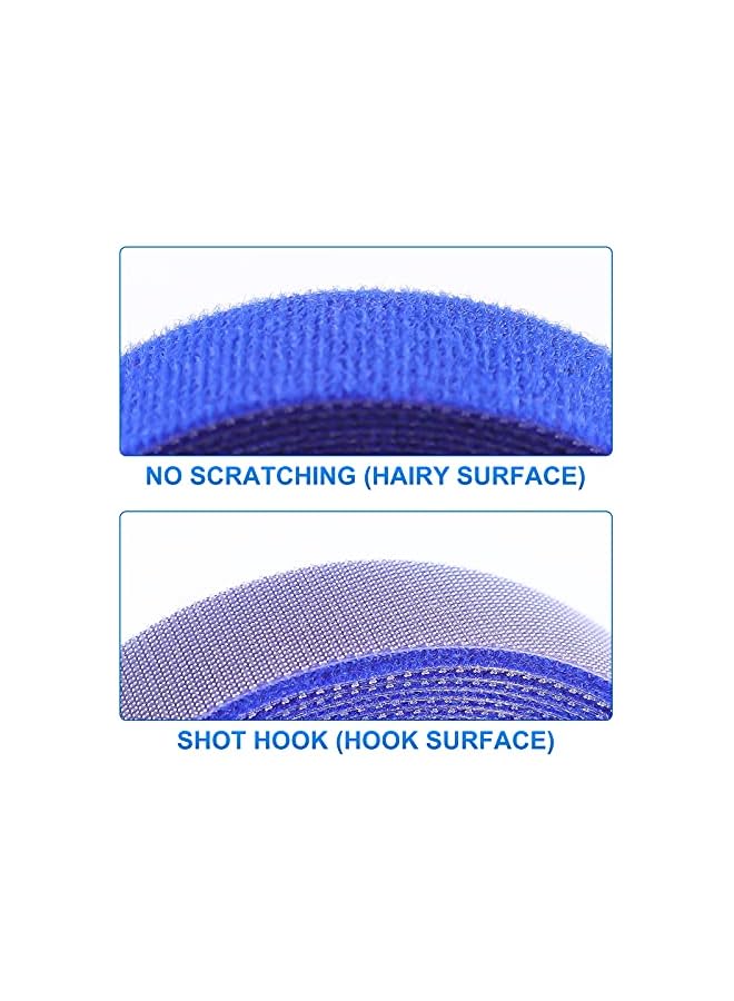 PROMASS promass Cable organizer, fastening tape, reusable fixing tape, nylon double-sided self-adhesive tape, 6 colors, used for wires, cables, plants, flowers. 0.78 * 196in (0.02 * 5M) (black)  - Image 4
