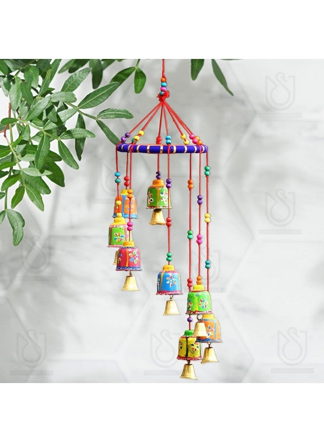 Comelyns Multicolour Handcrafted Decorative Window Door Wall Hanging Bells Wind Chimes Decorative Showpiece| Diwali Decoration Items for Home Decor| Gift for Diwali Navratri Housewarming - Image 1