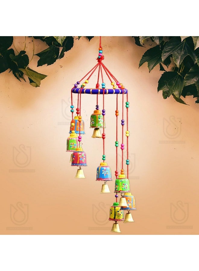 Comelyns Multicolour Handcrafted Decorative Window Door Wall Hanging Bells Wind Chimes Decorative Showpiece| Diwali Decoration Items for Home Decor| Gift for Diwali Navratri Housewarming - Image 4