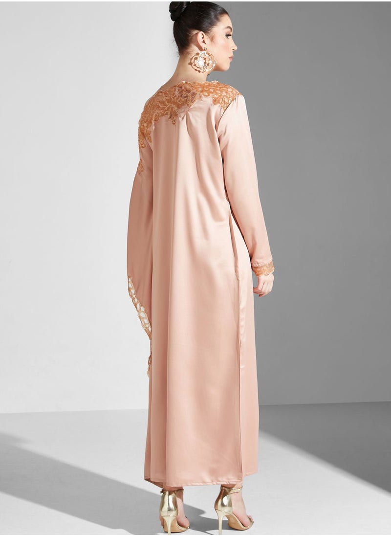 Threadz by Ajooni - Embellished Cold Shoulder Dress - Image 1