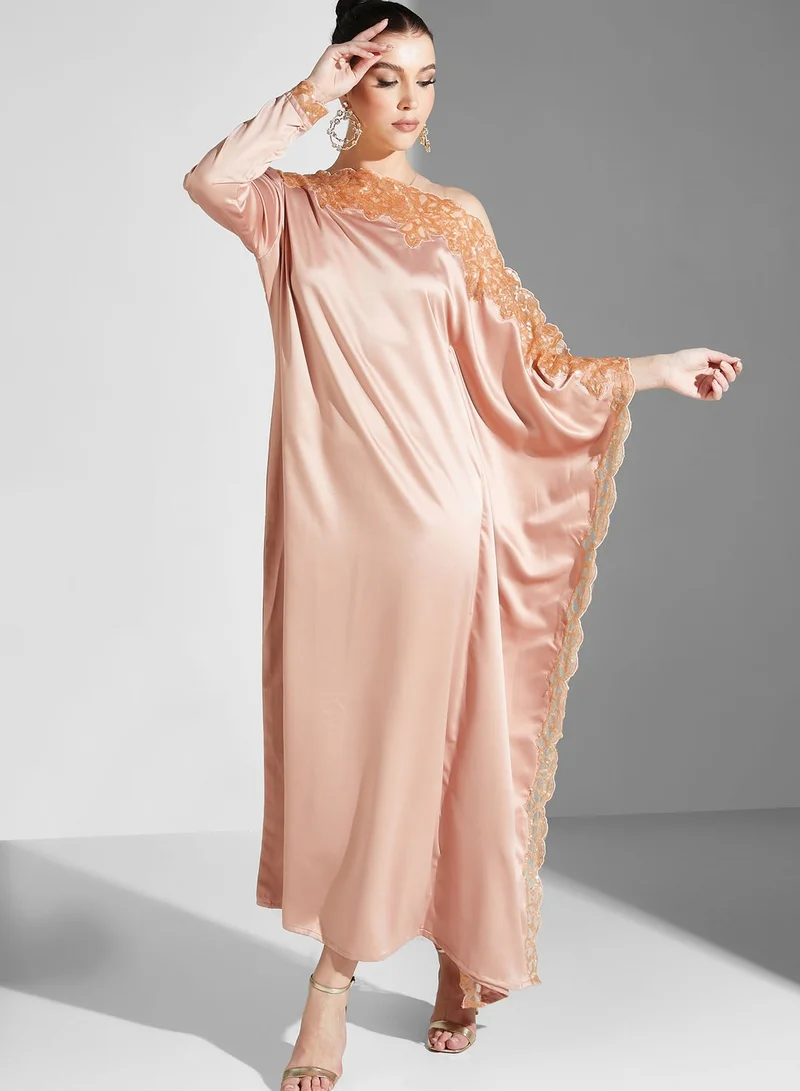 Threadz by Ajooni Embellished Cold Shoulder Dress