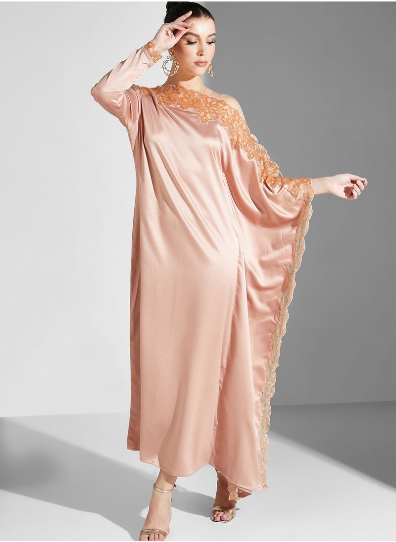 Threadz by Ajooni - Embellished Cold Shoulder Dress - Image 1