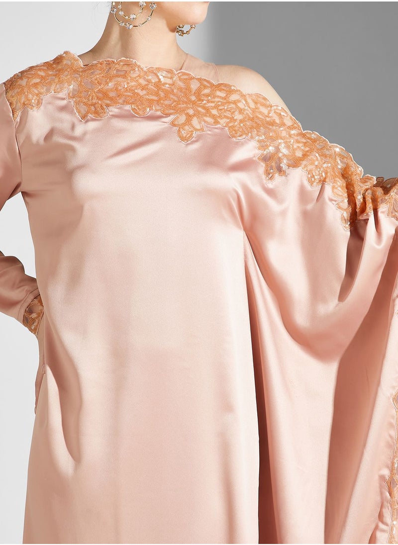Threadz by Ajooni - Embellished Cold Shoulder Dress - Image 1