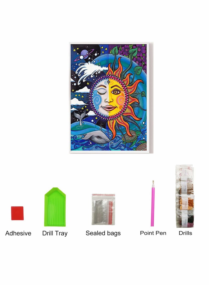 Zikra DIY Diamond Painting Kit, 5D Diamond Painting by Number Home Decor Accessories with Painting Canvas Point Pen Adhesive Drill Tray Sealed Bags Drills for Brain Exercise Relax Decompress - Image 5