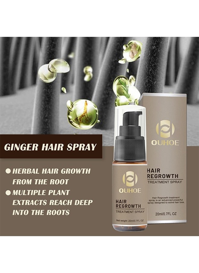 OUHOE - Hair Regrowth Treatment Spray,  7 Day Rapid Growth Hair Serum Essence Oil Regrow, Ginger Essential Oil Stop Hair Loss Hair, Thinning Treatment Hair Growth Oil for Women & Men 20ml - Image 1