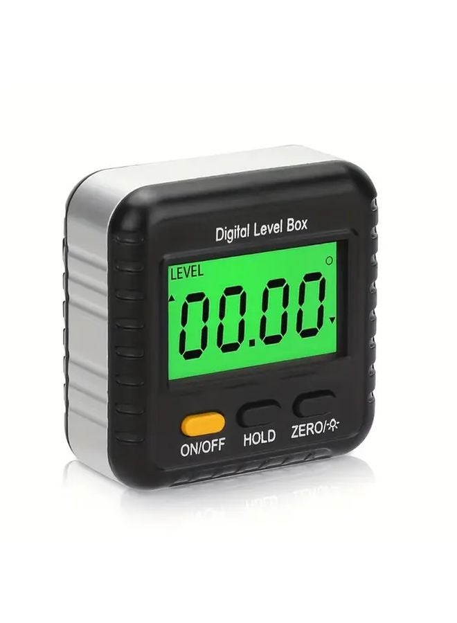 Black Digital Level Box With LCD Display Heavy Duty Inclinometer For Surveying DIY - Image 1