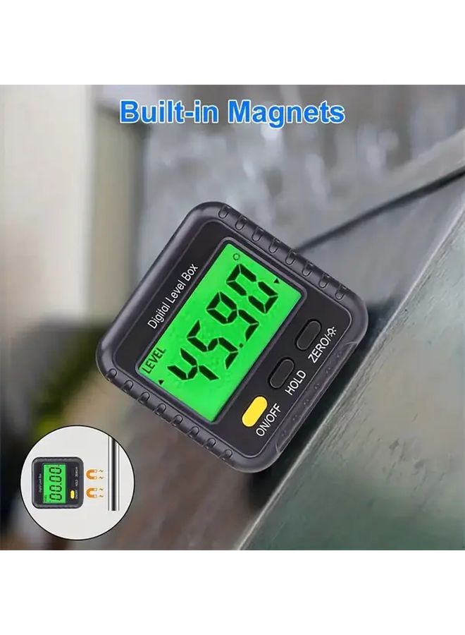 Black Digital Level Box With LCD Display Heavy Duty Inclinometer For Surveying DIY - Image 2