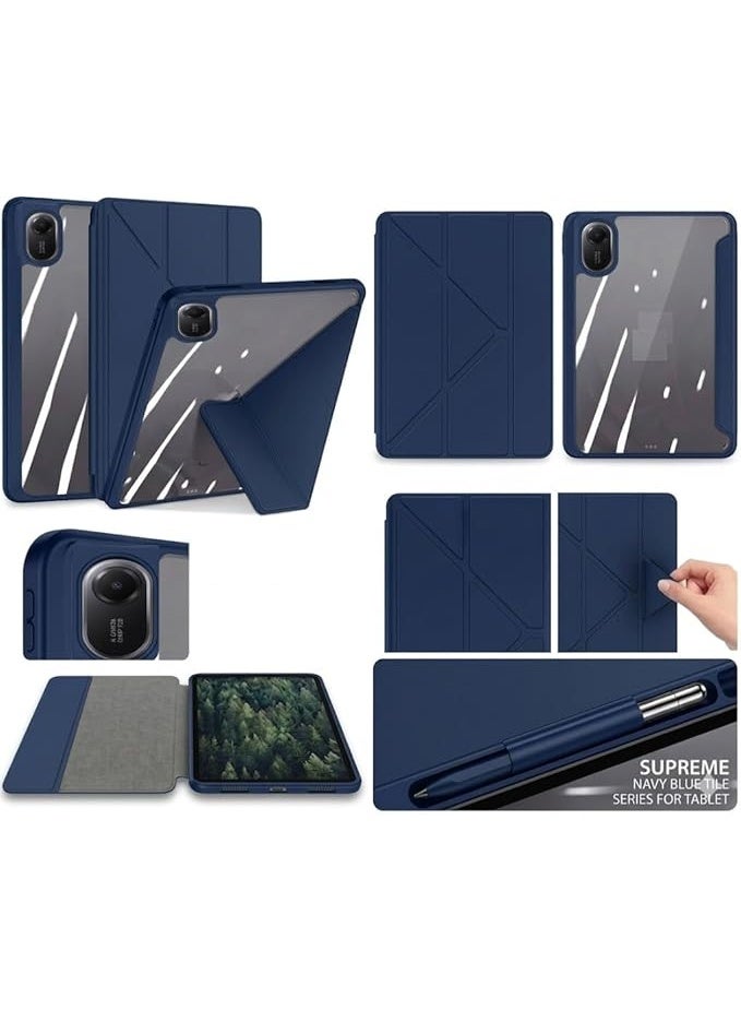 Y-Type Flip Case for Xiaomi Redmi Pad 2 11 inch 2025 Slim Hybrid Case Built-in Pencil Holder Shockproof Cover with Clear Back Shell for Xiaomi Redmi Pad 2 - (Blue) - Image 5