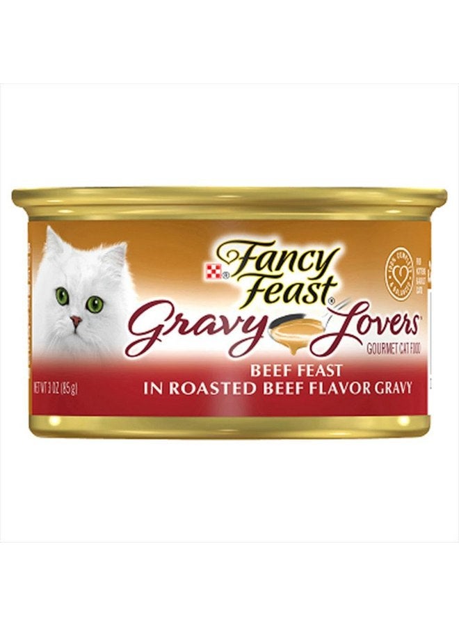Fancy Feast Classic Gravy Lovers Beef in a Roasted Beef Flavor Gravy Wet Cat Food, 85 g (Pack of 1) - Image 1