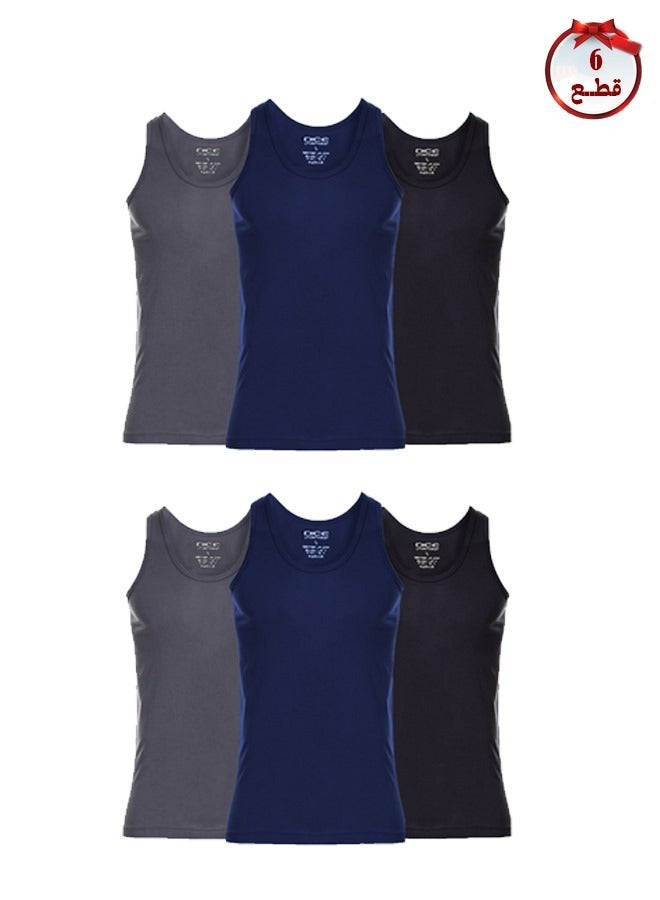 DICE Men's Sleeveless Flannel (Pack of 6 PCS) - Image 1