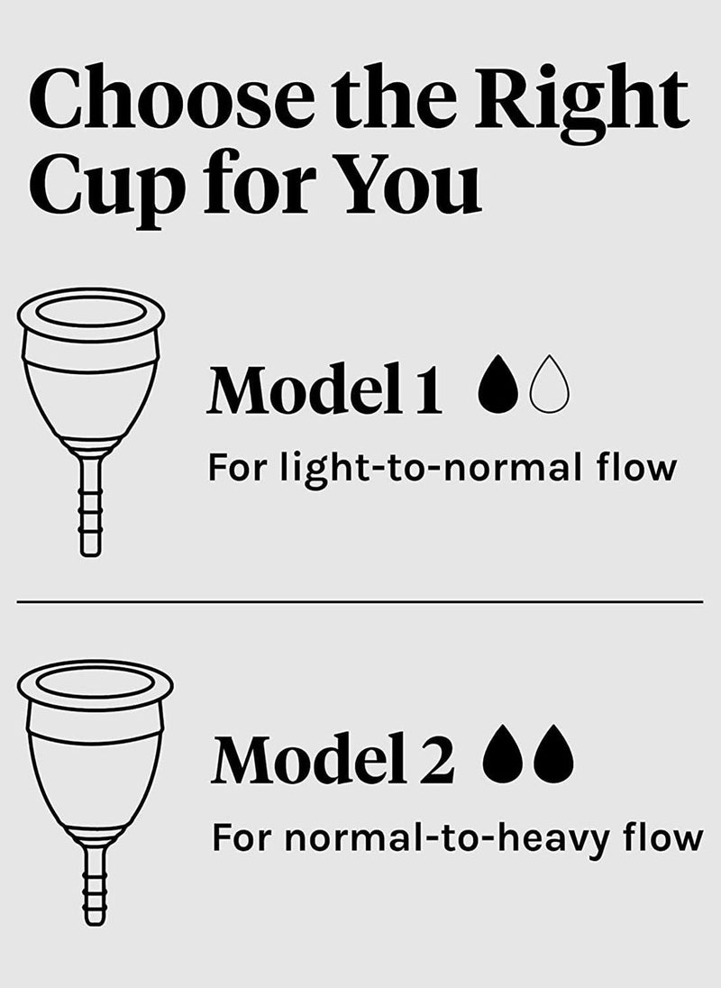 Lunette - Reusable Menstrual Cup Model 1 Period Cup for Light to Moderate Flow Violet - Image 1