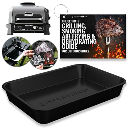 INFRAOVENS Drip Pan Liner For Ninja Woodfire Outdoor Grill Pro XL, Pro Connect XL, OG850 OG951 Reusable Non Disposable Tray, Cheat Sheet Cooking Guide Accessory for Wood Fire Grill Smoker 7-in-1 - Image 1