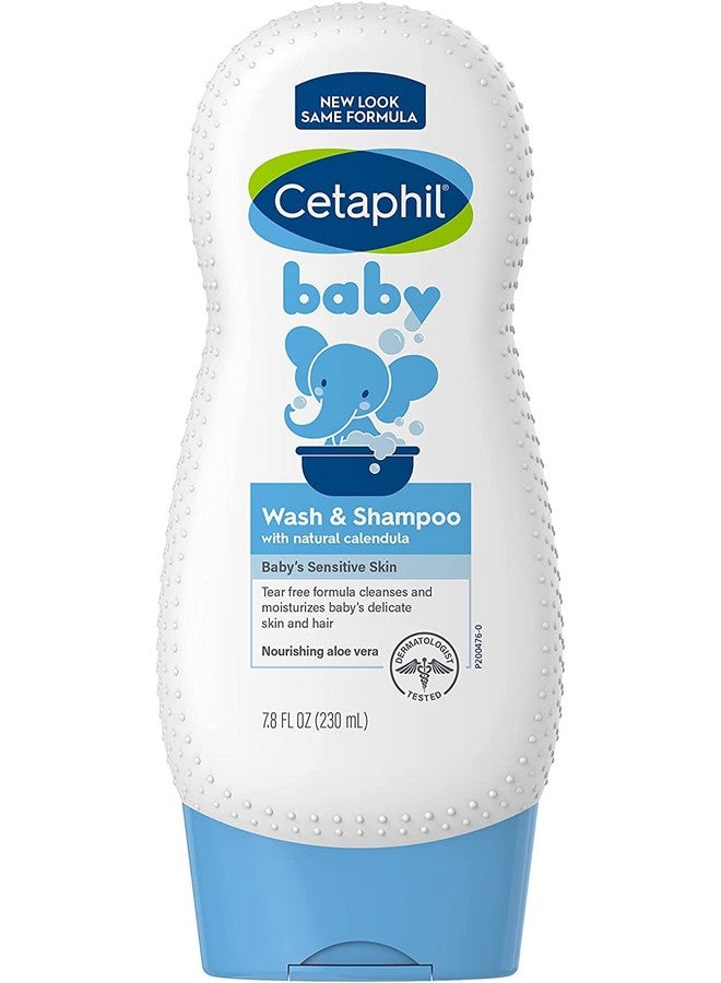 Cetaphil غسول وشامبو للأطفال بخلاصة الآذريون العضوي 7.8 أونصة لكل زجاجة (زجاجتان) - Image 2