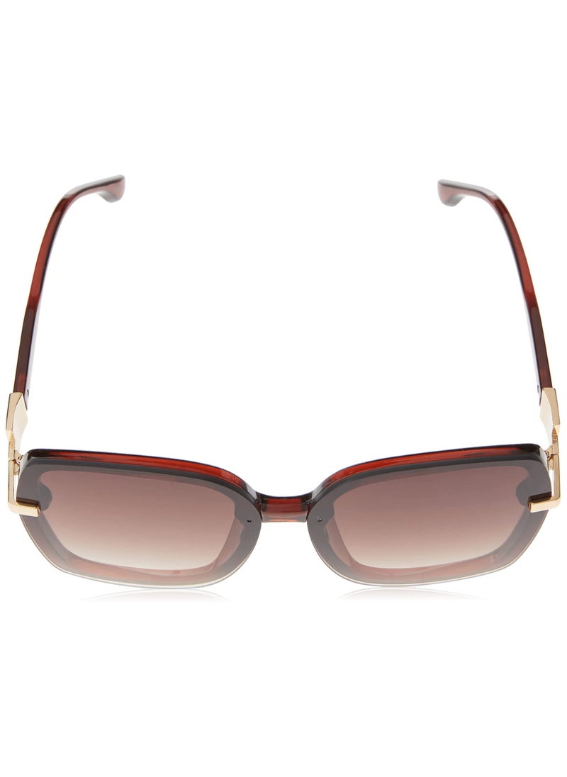 Jessica Simpson Jessica Simpson Womens J6112 Oversized Square Sunglasses With 100% Uv Protection. Glam Gifts For Her, 64 Mm, Brown, 64 Mm US  - Image 4