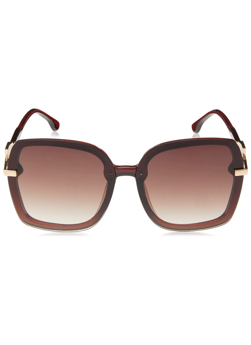 Jessica Simpson Jessica Simpson Womens J6112 Oversized Square Sunglasses With 100% Uv Protection. Glam Gifts For Her, 64 Mm, Brown, 64 Mm US  - Image 2
