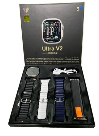 الساعات الذكية Ultra V2 سلسلة 2 ، مع الصحة واللياقة البدنية تعقب الرياضة ووتش دعم NFC ، 4 إضافية استبدال الشريط 49mm متعدد الألوان - pzsku/ZBF3DF28FDA7BEFA0D4B3Z/45/_/1718855520/dc224adf-1973-4b9b-b86d-03f0d803a97c