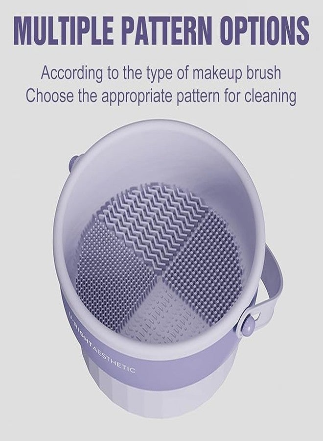 ERITIN 3-in-1 Silicone Makeup Brush Cleaning Bowl with Handle Foldable Brush Washer Drying Holder Cleaning Mat for Makeup Brushes - Image 4