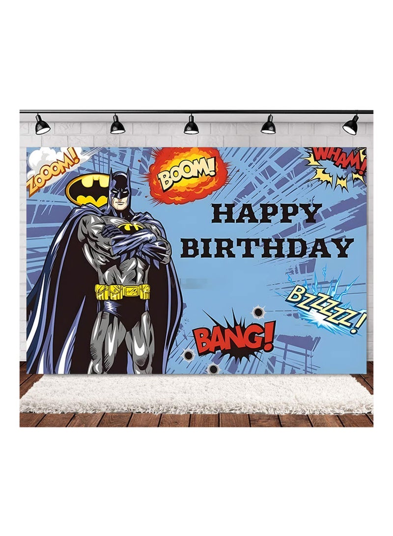 باتمان مجموعة مستلزمات حفلات أعياد الميلاد مكونة من 17 قطعة بما في ذلك قماش الخلفية (مقاس 150 سم × 100 سم) - Image 2