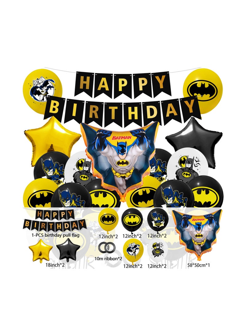 باتمان مجموعة مستلزمات حفلات أعياد الميلاد مكونة من 17 قطعة بما في ذلك قماش الخلفية (مقاس 150 سم × 100 سم) - Image 4