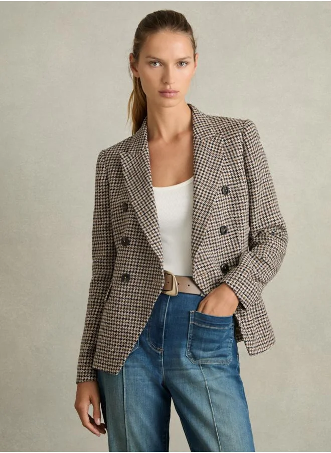 REISS Db Textured Check Blazer