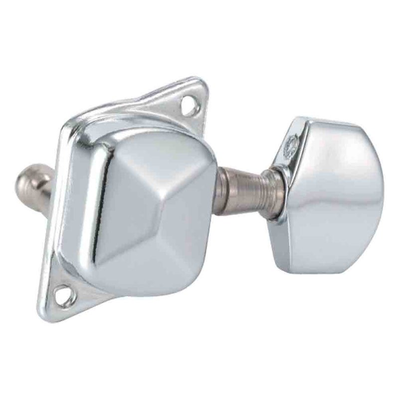 Golden Gate F-2217 Acoustic Guitar Tuners - 6 Individual (3+3) - Chrome - Image 4
