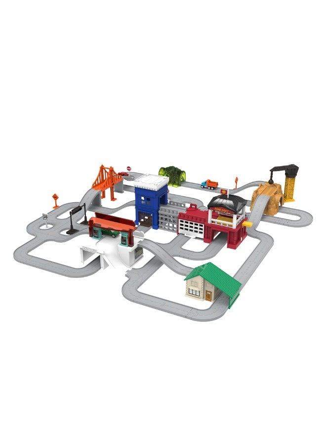 باتات طقم ألعاب حلبة السباق ومتجر السيارات مع سيارات صغيرة 80 قطعة - WH1136Z - Image 2