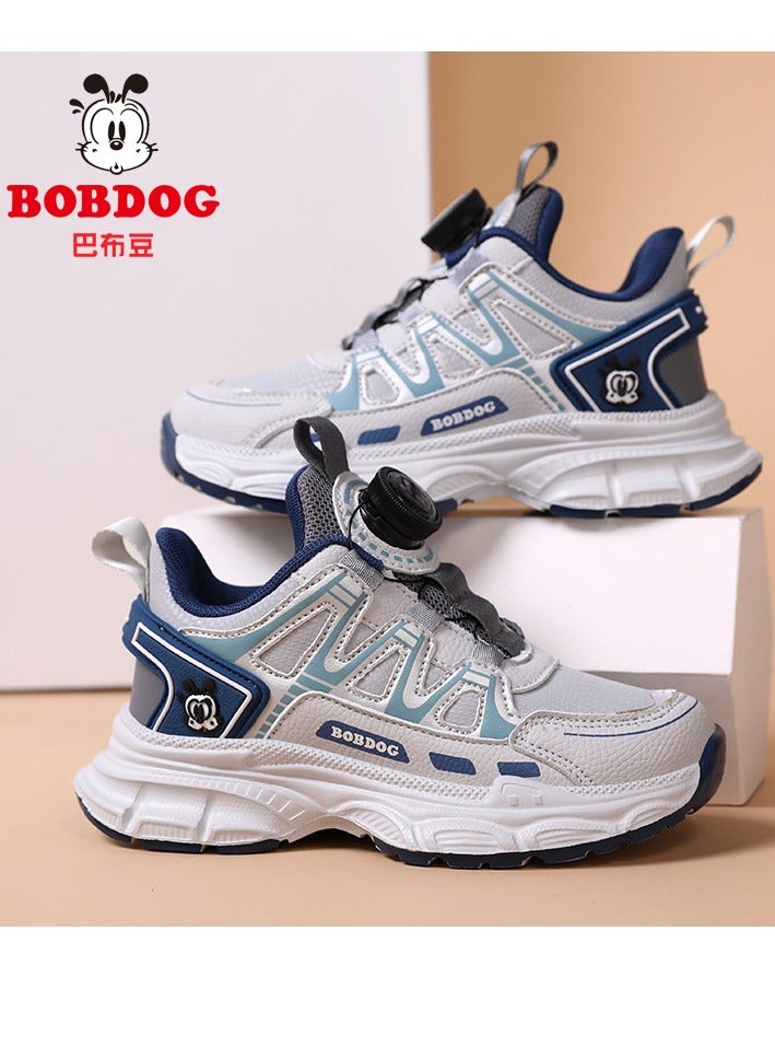 BOBDOG Children's Sports Running Shoes With Buttons And Waterproof Leather Surface - Image 1