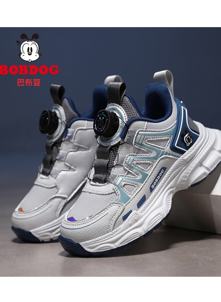 BOBDOG Children's Sports Running Shoes With Buttons And Waterproof Leather Surface - Image 2