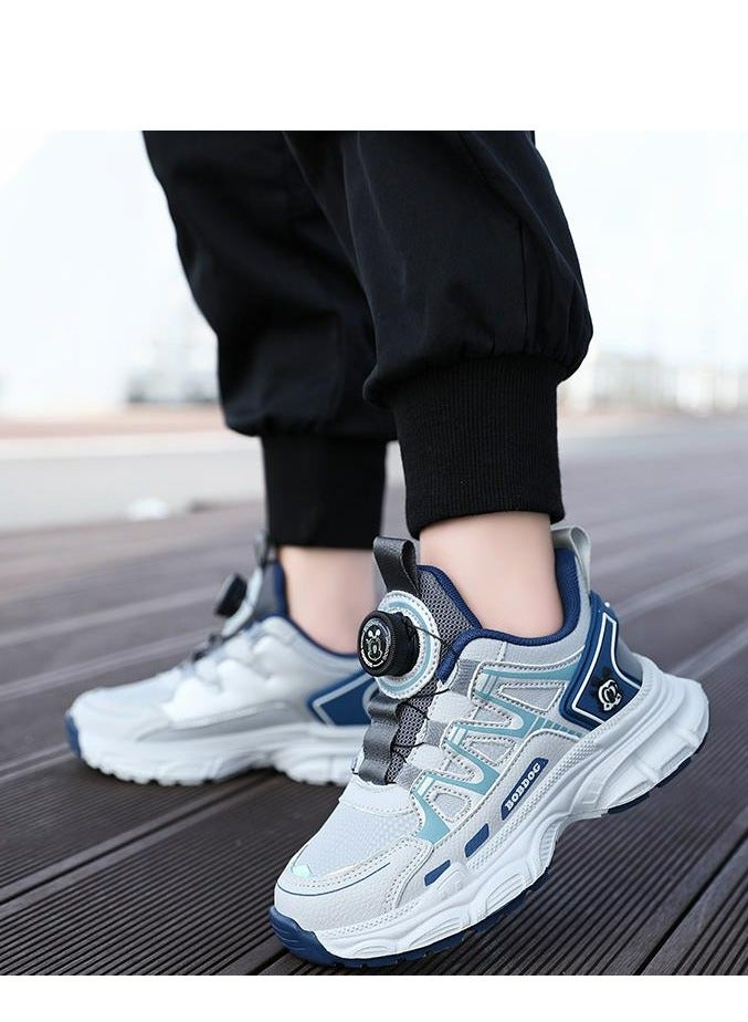 BOBDOG Children's Sports Running Shoes With Buttons And Waterproof Leather Surface - Image 4