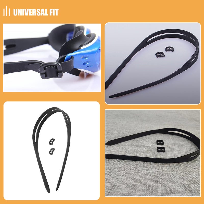 2 Sets Adjustable Swimming Strap For Kids And Adults Silicone Band With Replaceable Eyewear Retainer For Water Sports - Image 4