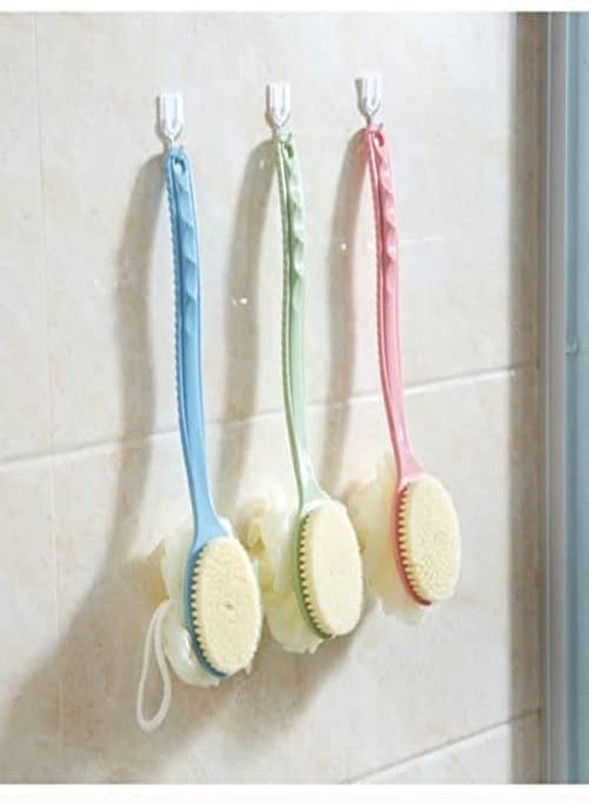 Doville 2-in-1 Body Bathing Brush with Soft Bristle and Loofah Back Scrubber Brush Massage for body Exfoliating and Cleansing - Handle Shower for Smooth, Glowing Skin for men & women - Image 5