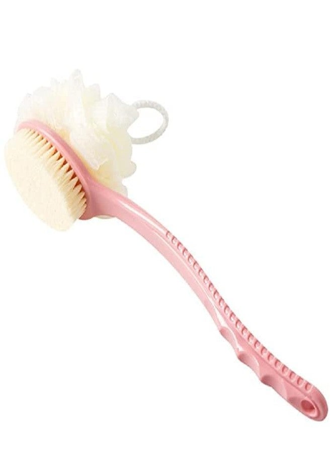Doville 2-in-1 Body Bathing Brush with Soft Bristle and Loofah Back Scrubber Brush Massage for body Exfoliating and Cleansing - Handle Shower for Smooth, Glowing Skin for men & women - Image 4