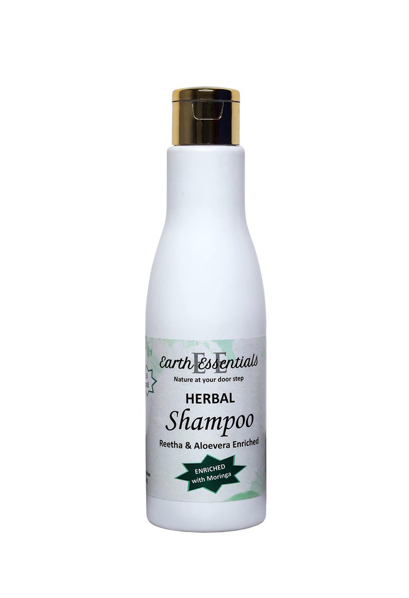 Earth Essentials Hair Shampoo Sulfate free with Nourishing Shikakai, Aloe Vera and Moringa Extracts, herbal Shampoo, 200ml - Image 1