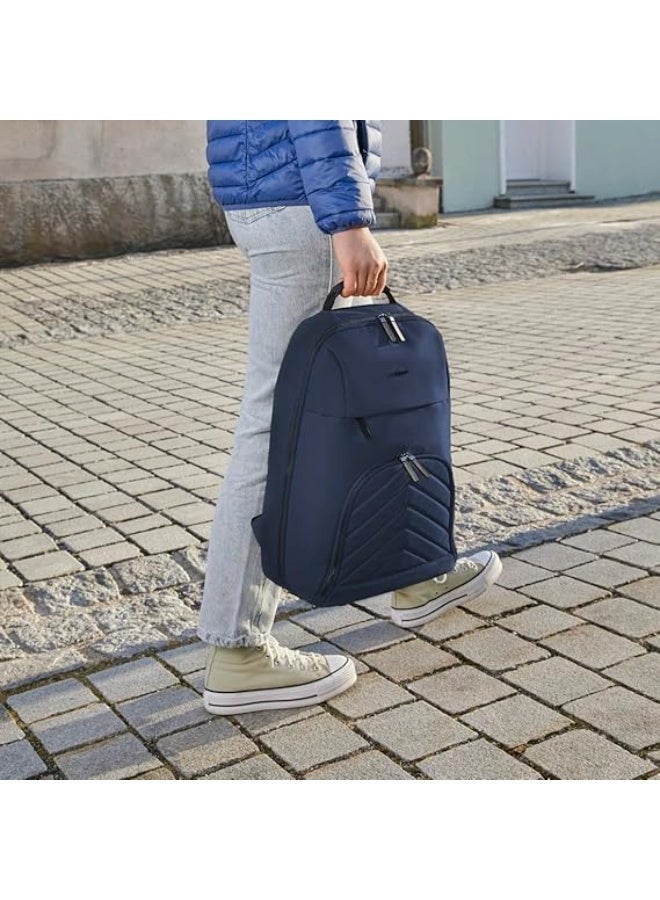 Hama Premium Lightweight Backpack for Laptop (Laptop Compartment Padded for Laptops up to 16.2 Inches, with Front Pocket and Inner Compartment, Ultralight Daypack, Waterproof), Dark blue - Image 5