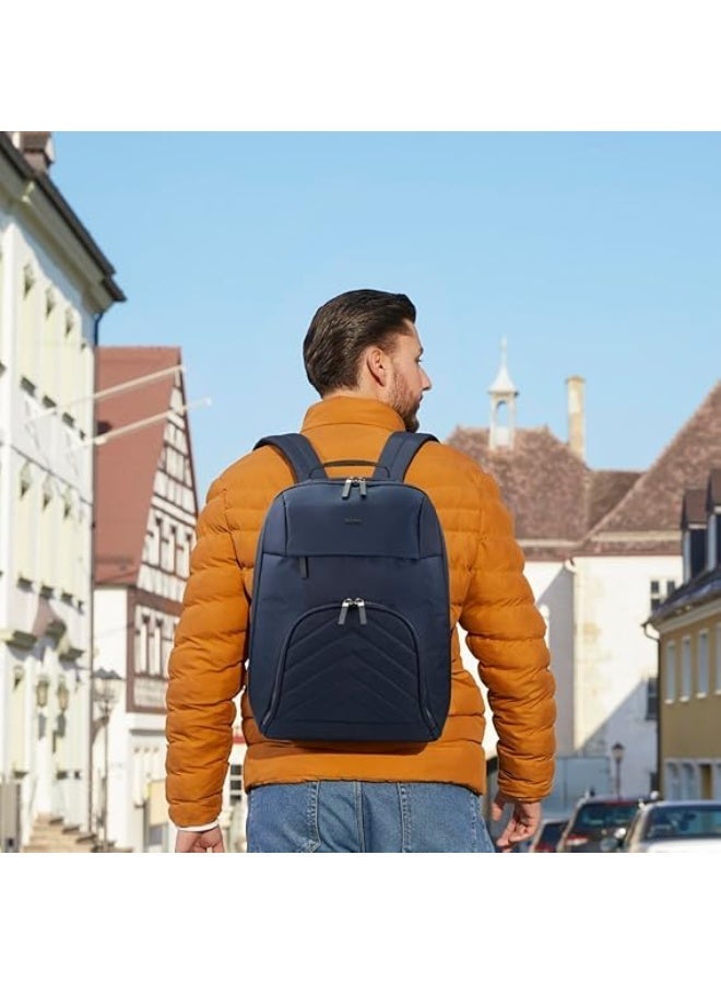 Hama Premium Lightweight Backpack for Laptop (Laptop Compartment Padded for Laptops up to 16.2 Inches, with Front Pocket and Inner Compartment, Ultralight Daypack, Waterproof), Dark blue - Image 4