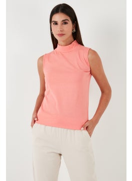 Lela Cotton Sleeveless High Collar T Shirt Women's T Shirt 5865710  - Image 2