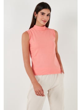 Lela Cotton Sleeveless High Collar T Shirt Women's T Shirt 5865710  - Image 3