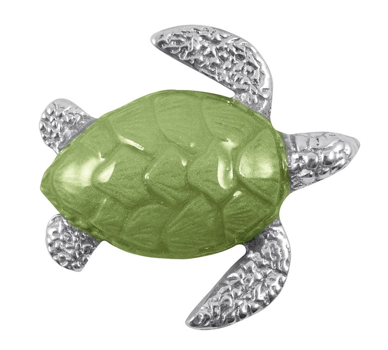 MARIPOSA Green SEA Turtle Napkin Weight | Green | Brillante | Gifts | Napkin Weights | Recycled SANDCAST Aluminum | Handmade in Mexico - Image 4
