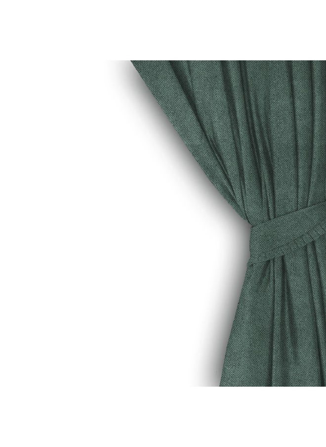 Naguib Selim Curtains House Ashly Semi Leather Soft Velour Fabric Steel Grommets For Living Rooms 1 Piece-140 x 280 cm  - Image 3