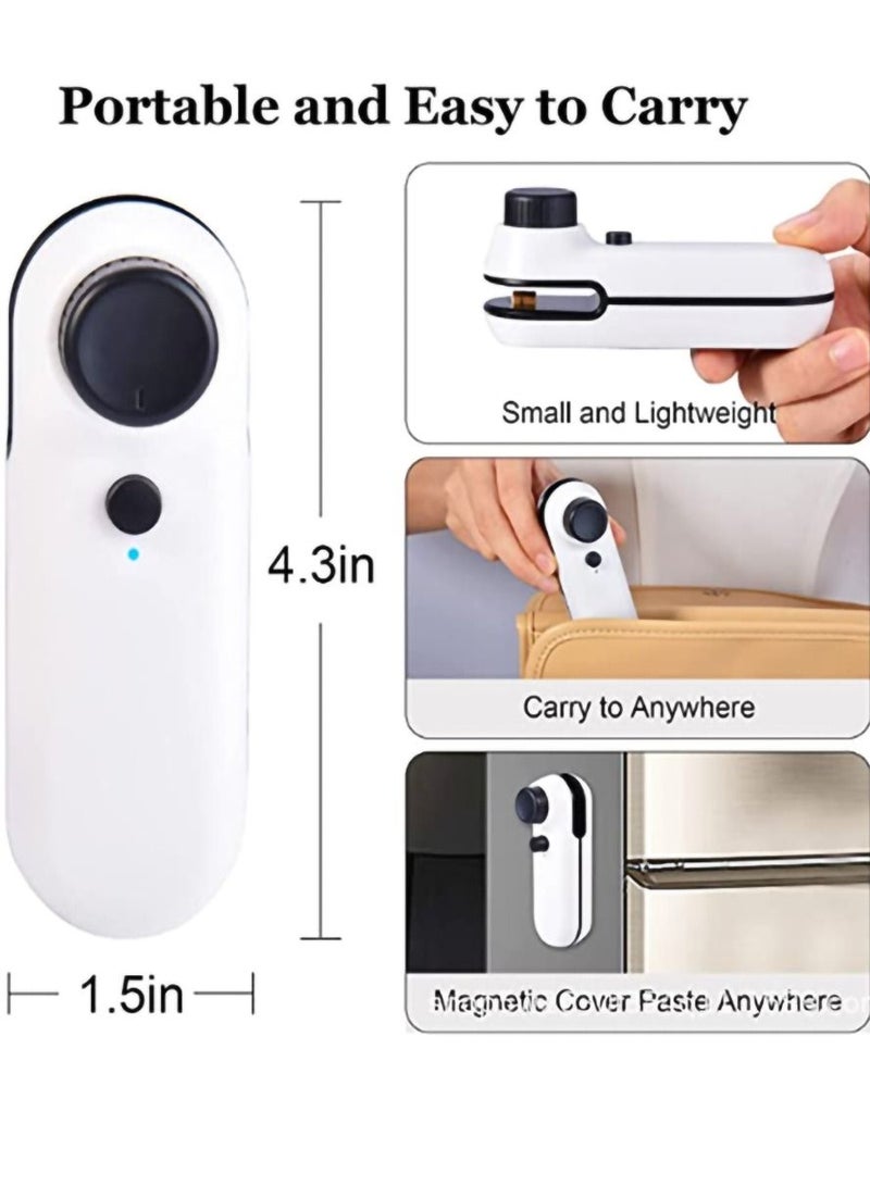 SYOSI Mini Bag Sealer, 2 in 1 USB Rechargeable Heat Sealer and Cutter, Mini Chip Bag Sealer Heat Seal, with Soft Magnetic Portable Bag Machine, for Plastic Bags Snacks Freshness and Food Storage - Image 5