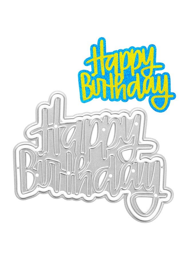 MIKIMIQI Birthday Metal Cutting Dies Stencil Mikimiqi Diy Craft Metal Scrapbooking Dies Cuts Handmade Happy Birthday Embossing Stencils Template For Card Scrapbooking Craft Paper Decor - Image 2