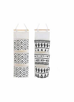 Excefore Wall Closet Hanging Storage Bag, Premium Linen Fabric Over The Door Organizer  - Image 1