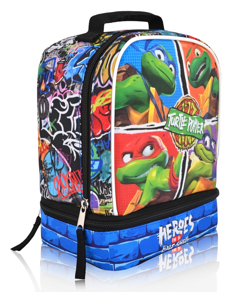 Fast Forward Teenage Mutant Ninja Turtles Lunch Box for Kids | Insulated Lunch Bag Lunch Box for Boys, Girls, Unisex | Teenage Mutant Ninja Turtles Multicolor Reusable Lunchbox - Image 2