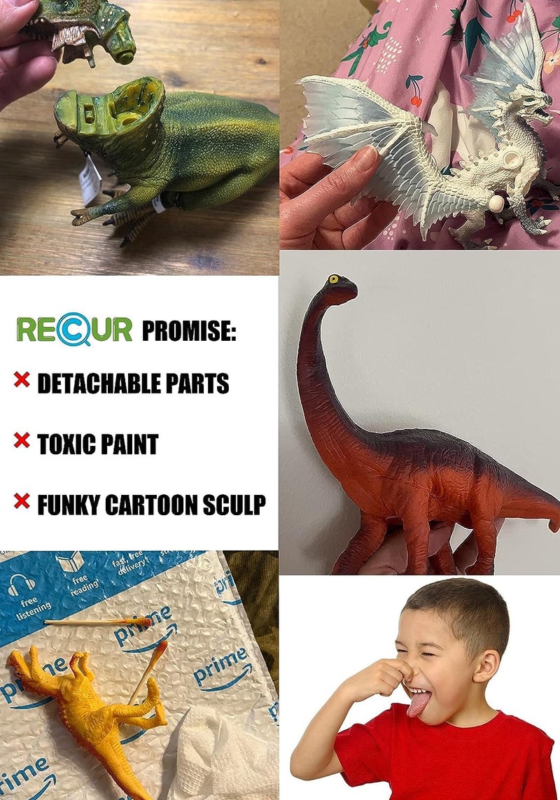 RECUR 13" Tyrannosaurus Rex Dinosaur Toys - Realistic T-Rex Action Figure Toy Jurassic Trex Figurine Model Prehistorical World for Kids Boys Girls 3+ - Image 4