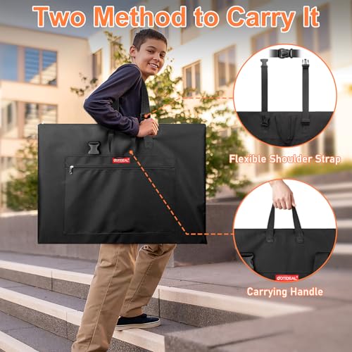 GOTIDEAL Large Art Portfolio Bag, 24x36 Inches Waterproof Art Portfolio Case with Shoulder & Handle Carry, Storage Carrying Bag for Professional Artwork Sketch Drawing Canvas Photography Poster - Image 3