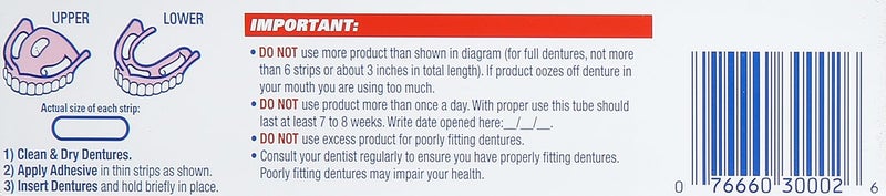 Fixodent Complete Free Denture Adhesive Cream 2.4 Oz - Pack of 6 - Image 3