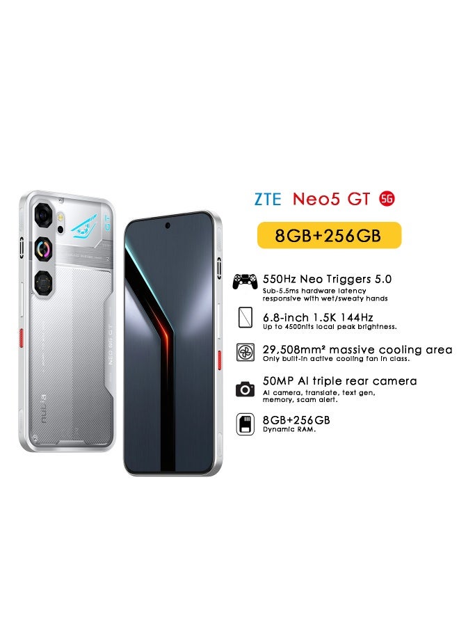 Neo 5 GT Dual SIM Stellar Silver 8GB+12GB RAM 256GB 5G - International Version