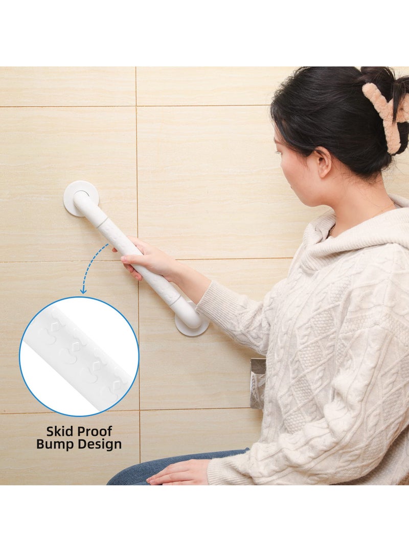 SYOSI 2PCS Stainless Steel Bath Grab Rails with Anti-Slip Grip and Safety Luminous Circles, 40CM Shower Handle and Towel Rail  - Image 4