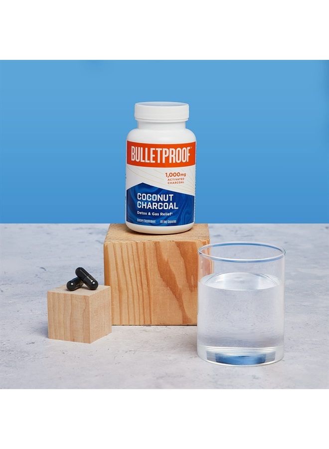 Bulletproof Activated Charcoal, 100% Coconut, Heartburn and Gas Relief, 90 Capsules - Image 3